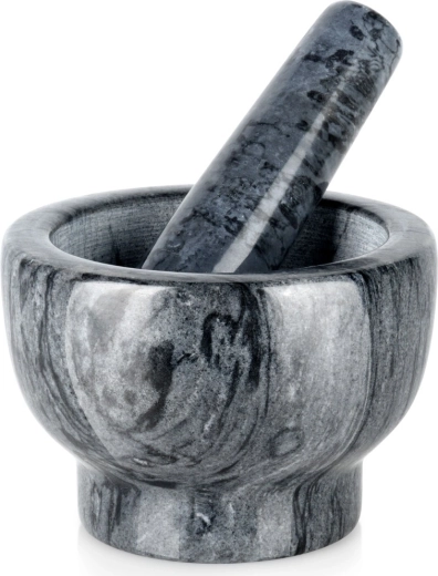 Mortier en granit avec pilon 13 cm – noir