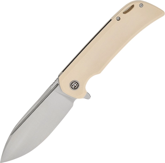 Couteau pliant Petrified Fish Tunny 9,8 cm, satin, G10 blanc