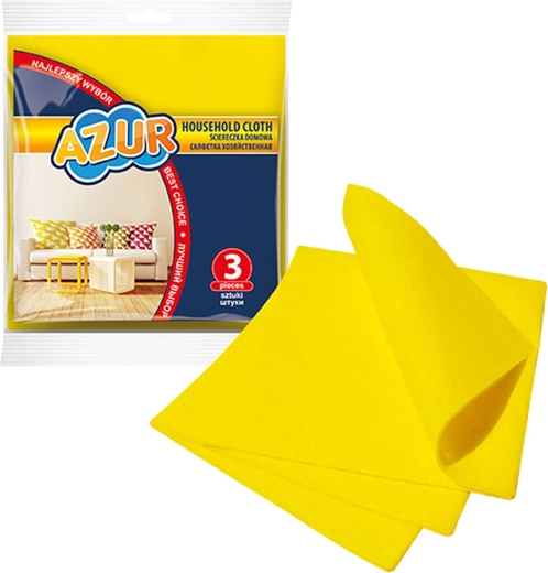 Lingettes AZUR en viscose 35 × 30 cm, lot de 3