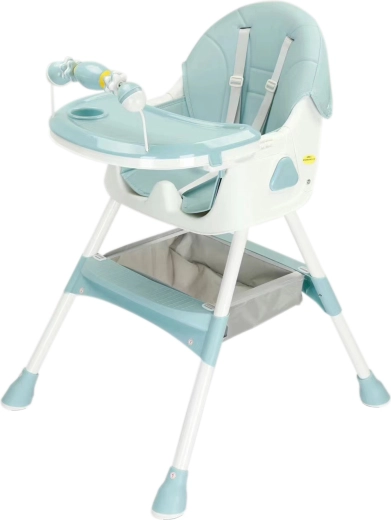 Chaise haute pour enfant 3‑en‑1 avec plateau amovible et hauteur réglable