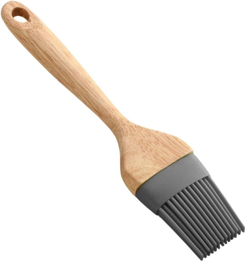 Pinceau de cuisine en silicone avec manche en bois 22,3 cm