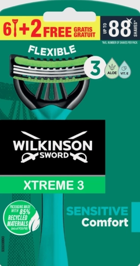 Rasoirs jetables Wilkinson Xtreme3 Sensitive, 8 pcs