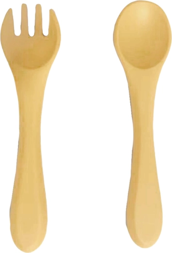 Couverts en silicone pour enfants Kitchisimo Baby, set de 2 pièces