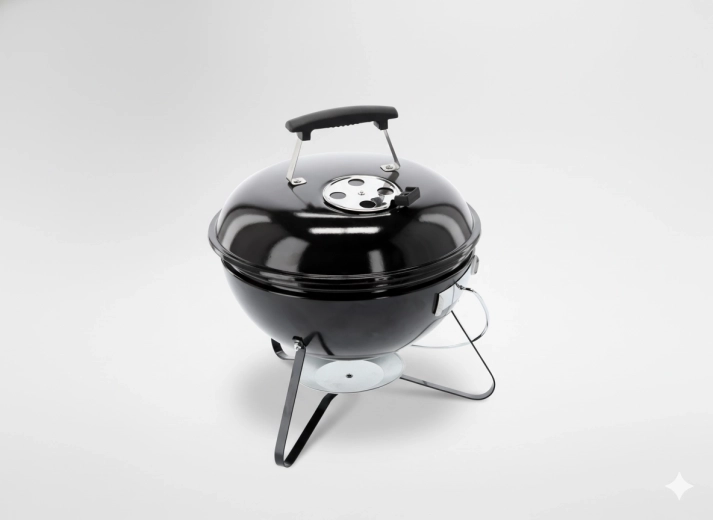 Barbecue boule portable au charbon de bois avec couvercle 37 cm