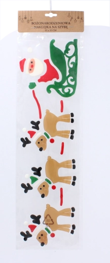 Autocollants gel de Noël pour fenêtre 15 × 55 cm – lot de 4 motifs