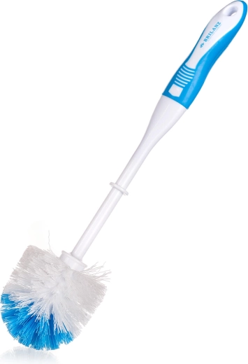 Brosse WC Exclusive 8 × 38 cm, blanc‑bleu