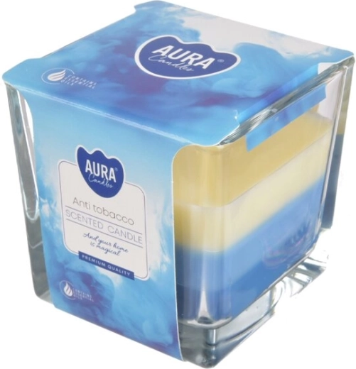 Bougie parfumée en verre anti-tabac 170 g (3 couleurs)
