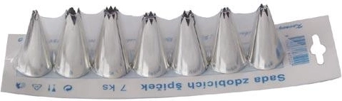 Set de douilles pâtissières, 7 pièces, métal étamé