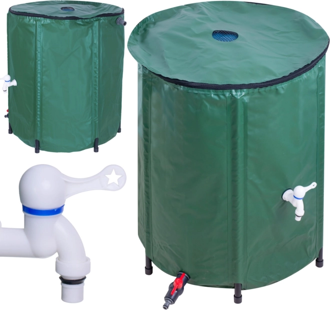 Tonneau pliable pour eau de pluie avec robinet 200 L