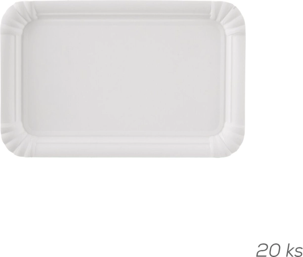Plateau en papier jetable 19,5 × 13 cm (20 pcs)