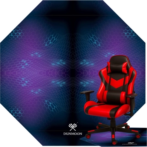 Tapis de protection gaming pour chaise DUNMOON octogonal 120 × 120 cm, 4 mm