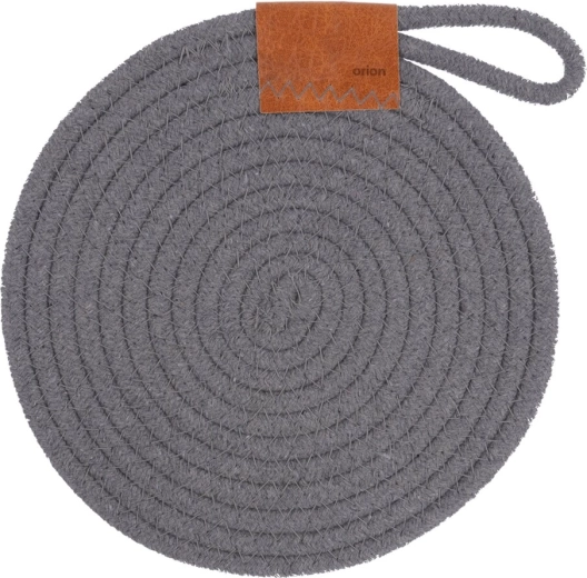 Dessous de plat en coton style scandi gris Ø 21 cm