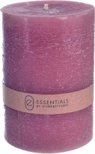 Bougie décorative rose cylindrique 15 cm