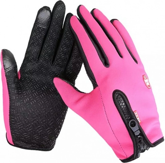 Gants tactiles de sport rose M