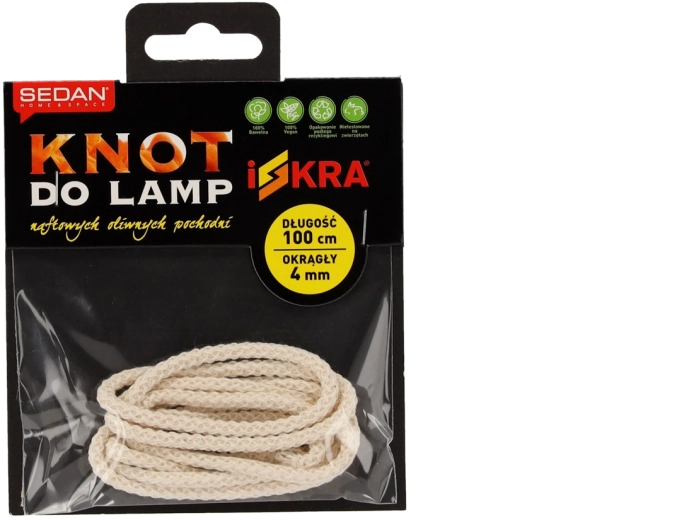 Mèche ronde en coton 4 mm × 1 m ISKRA