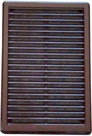 Grille de ventilation avec moustiquaire 200 × 300 mm, marron