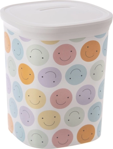 Boîte en plastique avec couvercle UH Money smiley