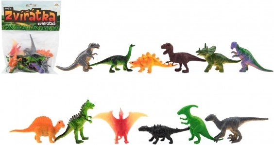 Mini dinosaures – figurines en plastique 6-7 cm, 12 pcs