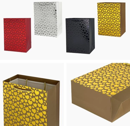 Sac cadeau 23 × 18 × 10 cm – motifs assortis