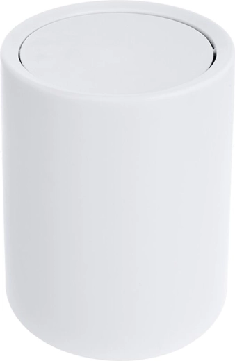 Poubelle avec couvercle basculant 6 l blanche