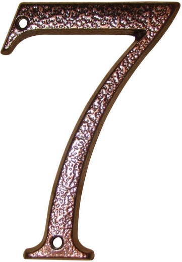 Numéro de maison 7, marron, zinc
