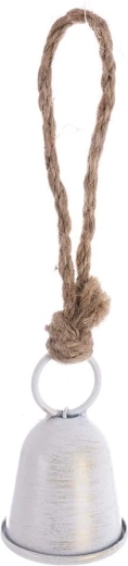 Cloche suspendue en métal blanche 7 cm