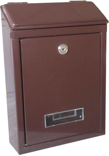 Boîte aux lettres marron 210 × 300 × 60 mm en acier galvanisé