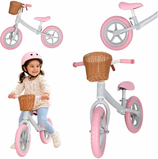 Draisienne Trike Fix Balance avec panier rose