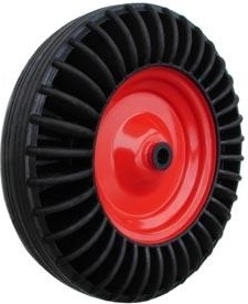 Roue pleine métallique 400 mm avec roulement à aiguilles et moyeu 20 mm