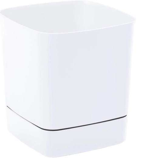 Cache-pot avec soucoupe Clima 34 × 34 cm blanc