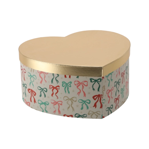 Boîte cadeau de Noël en forme de cœur 30 × 27 × 14 cm - 1 pièce