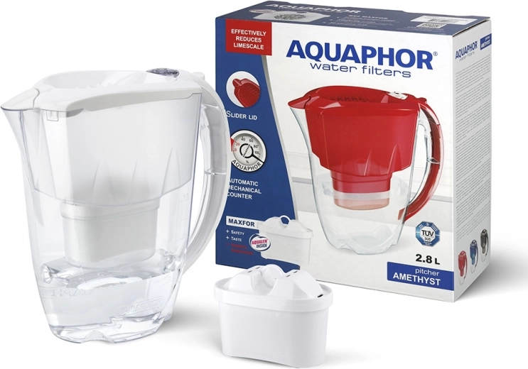 Carafe filtrante Maxfor Amethyst 2,8 l avec cartouche B100-25, blanche