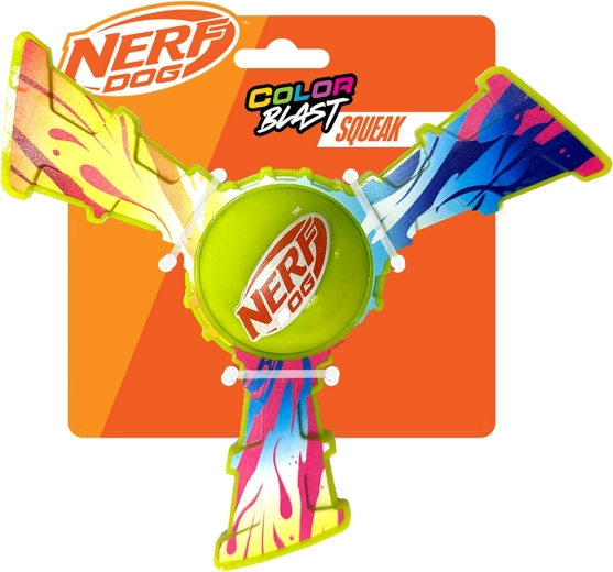 Nerf Dog jouet volant pour chiens avec prise colorée 20 cm