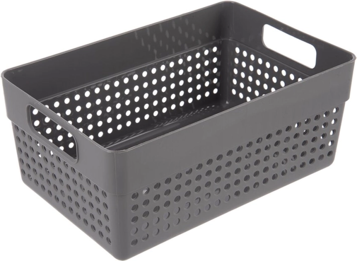 Panier Orion Terra gris – organisateur de rangement 23,5 × 15,5 × 10 cm