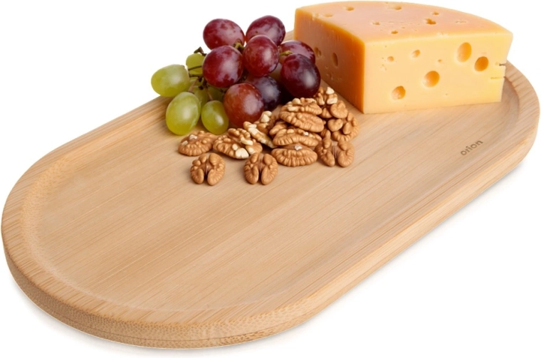 Assiette ovale en bambou pour le service 19 × 10,5 cm