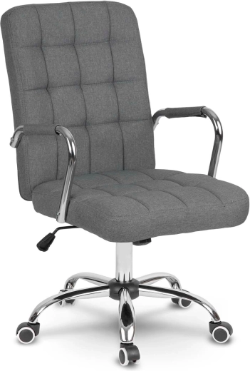 Fauteuil de bureau Benton en tissu gris