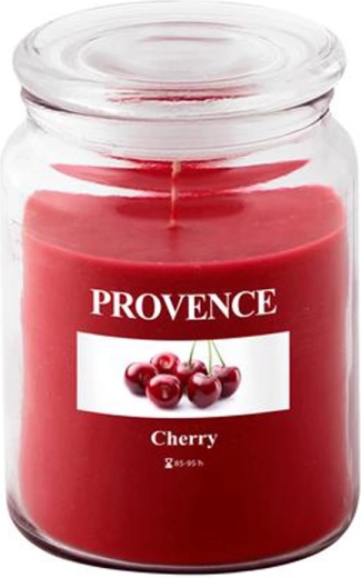 Bougie parfumée en verre PROVENCE cerise 95 heures