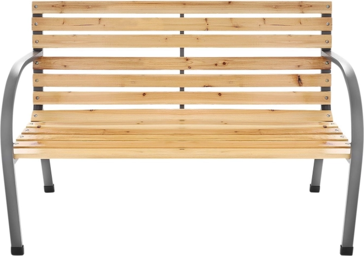 Banc de jardin en bois avec dossier 120 cm pour terrasse et balcon