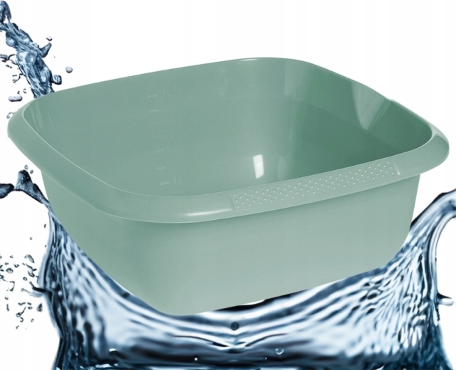 Bol carré Nordic Green 34 × 34 cm, 8 l avec bec verseur