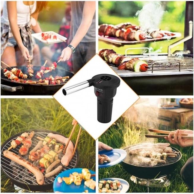 Souffleur électrique pour barbecue et cheminée