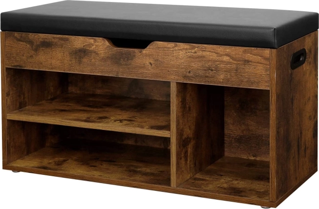 Banc à chaussures en bois de style loft