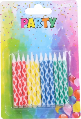 Bougies colorées 24 pcs