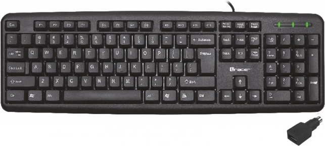 Clavier Tracer Maverick noir avec adaptateur USB + PS2