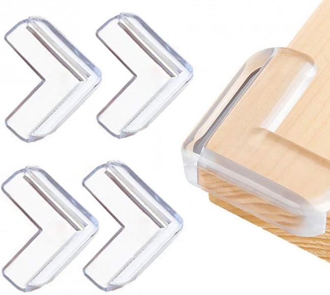 Protections d’angles en silicone pour meubles, lot de 4