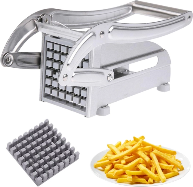 Grand coupe-frites et coupe-légumes avec lames interchangeables