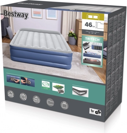Matelas gonflable 203 × 152 × 46 cm Bestway avec pompe intégrée