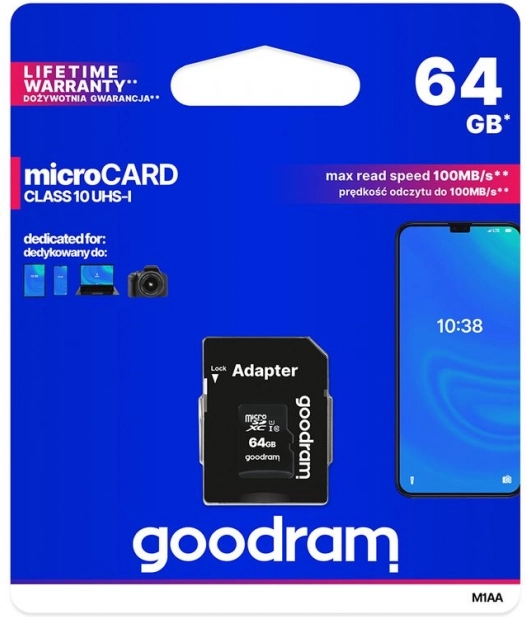 Carte mémoire Goodram microSD 64GB