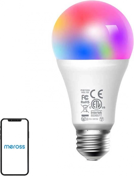 Ampoule LED intelligente Meross MSL120 avec Wi‑Fi et compatibilité HomeKit