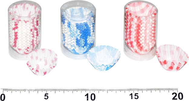 Caissettes pâtissières en papier colorées, 200 pièces (Ø 3 cm, hauteur 1,5 cm)