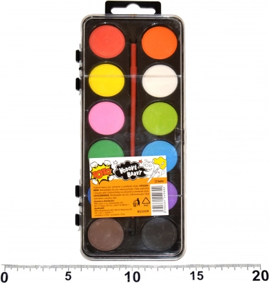 Aquarelles 12 couleurs avec pinceau
